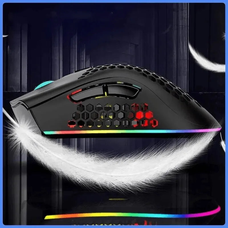 Mouse 2.4G Sem Fio com Luz RGB