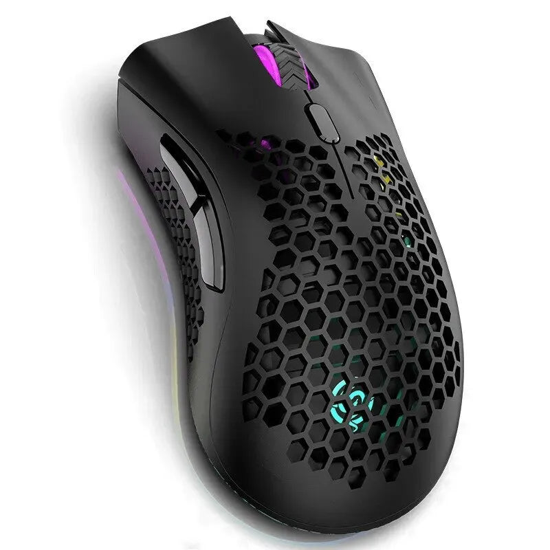 Mouse 2.4G Sem Fio com Luz RGB